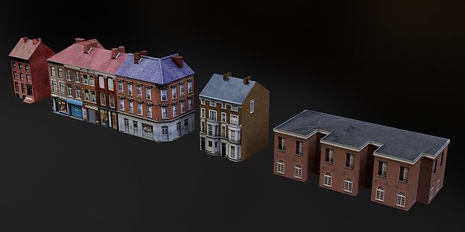 Low Poly city models pack Low-poly 3D model 6