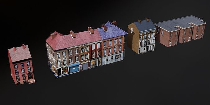 Low Poly city models pack Low-poly 3D model 5