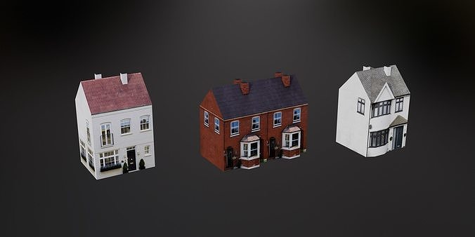 Low Poly city models pack Low-poly 3D model 7