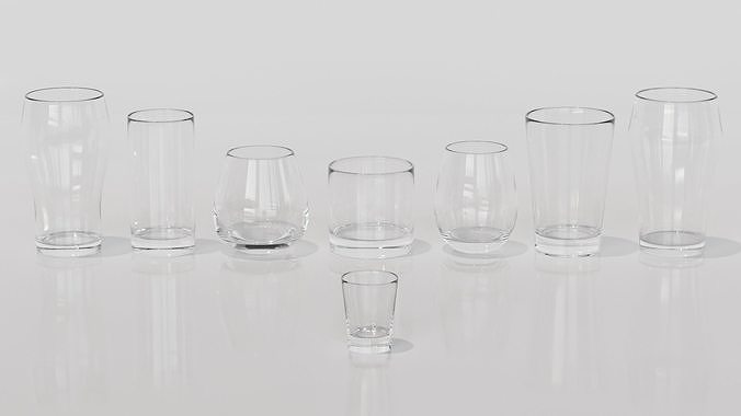 Set of glasses 3D model Free 3D model