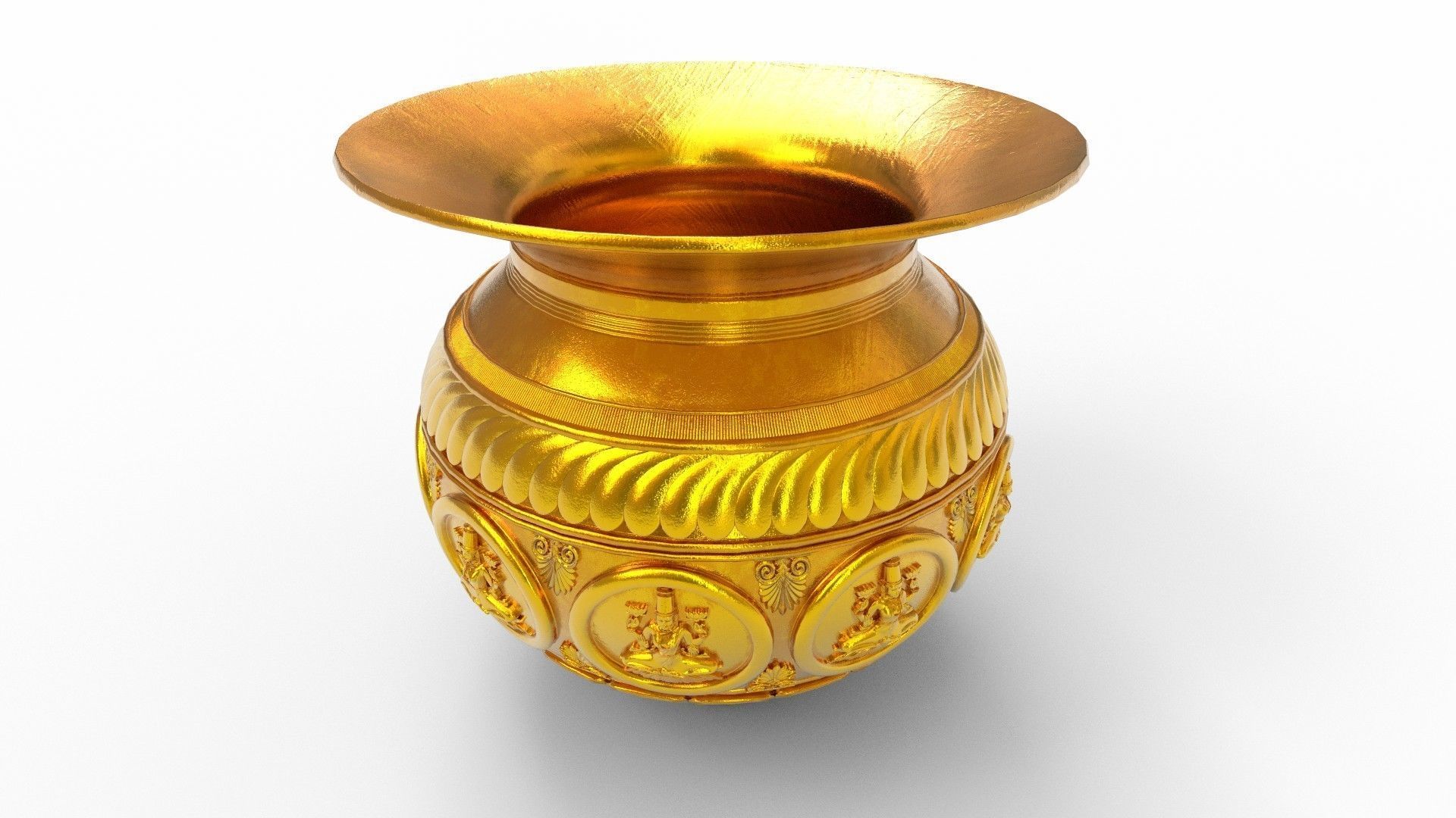 lakshmi kalash pot 3D model_6