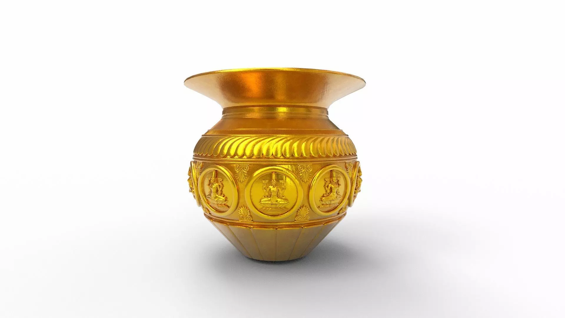 lakshmi kalash pot 3D model_0