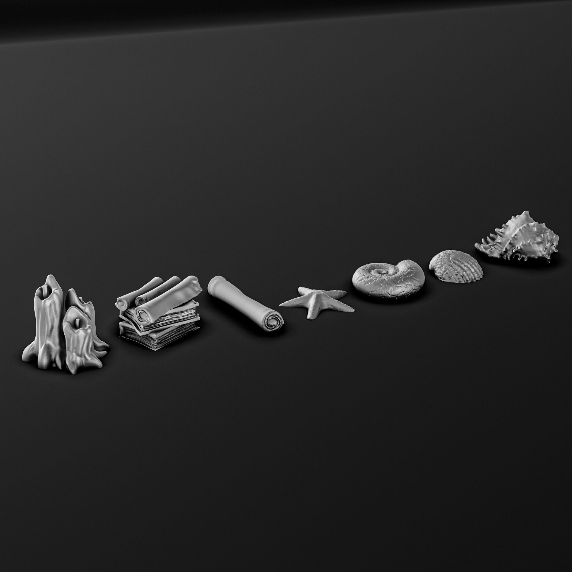 Pirate Ship Diorama Pack 3D model 3D printable CGTrader