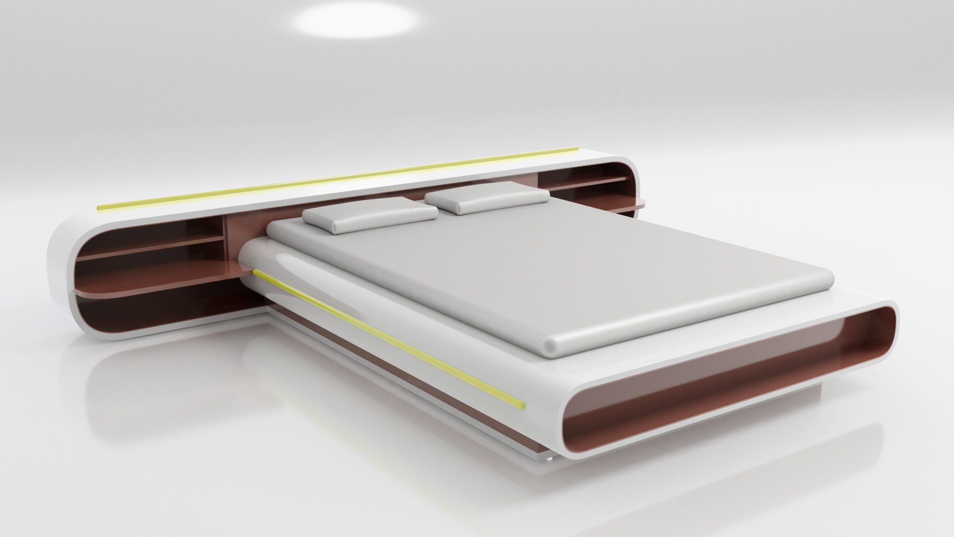 Colorful  Bed 3D model_5