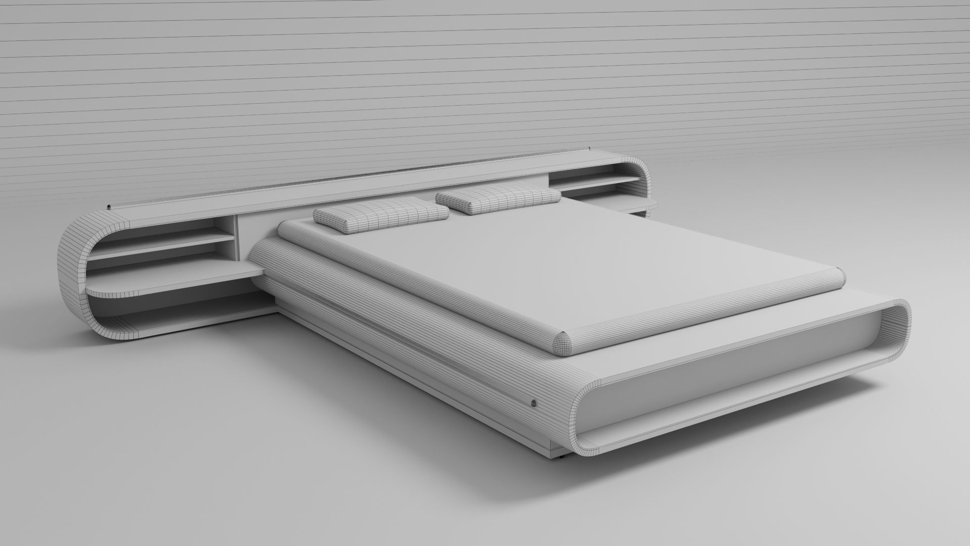 Colorful  Bed 3D model_1
