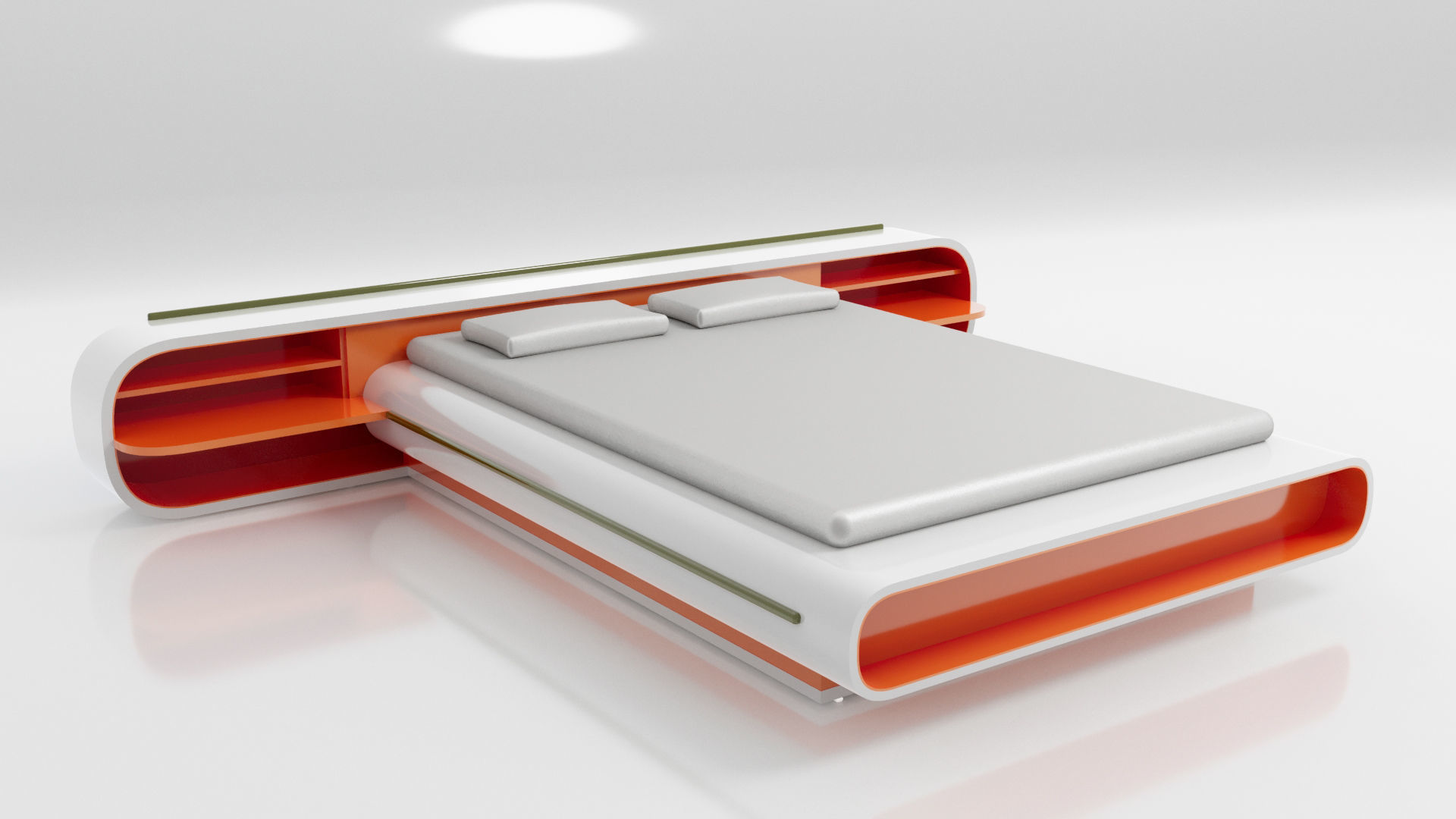Colorful  Bed 3D model_4