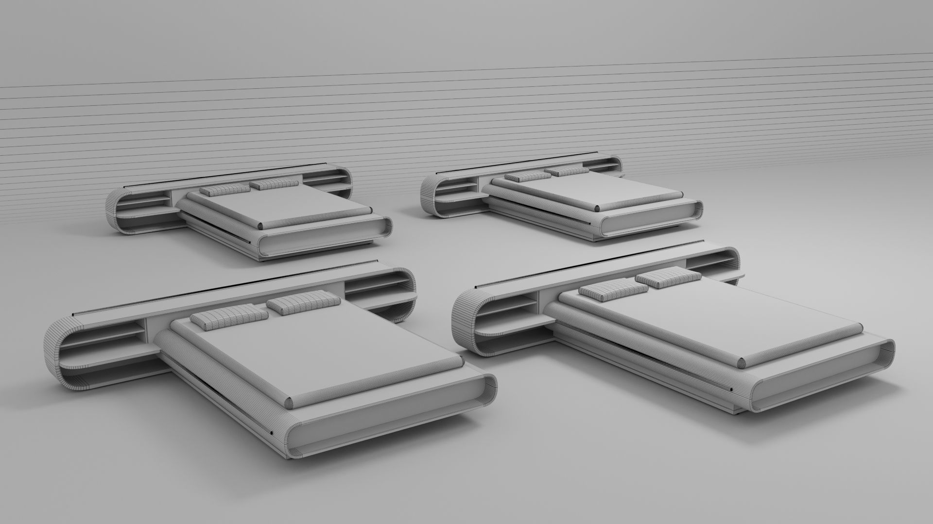 Colorful  Bed 3D model_7