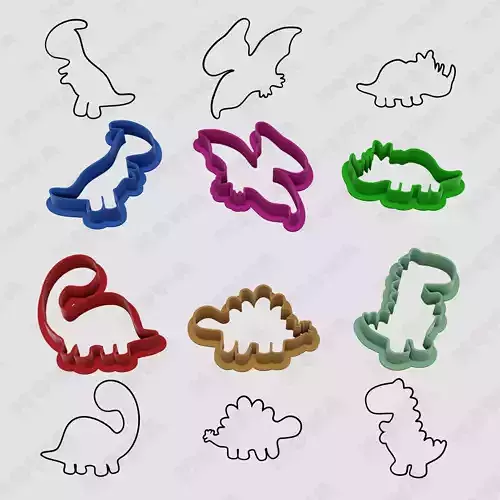 Baby Dinosaur cookie cutter set 6 PCS