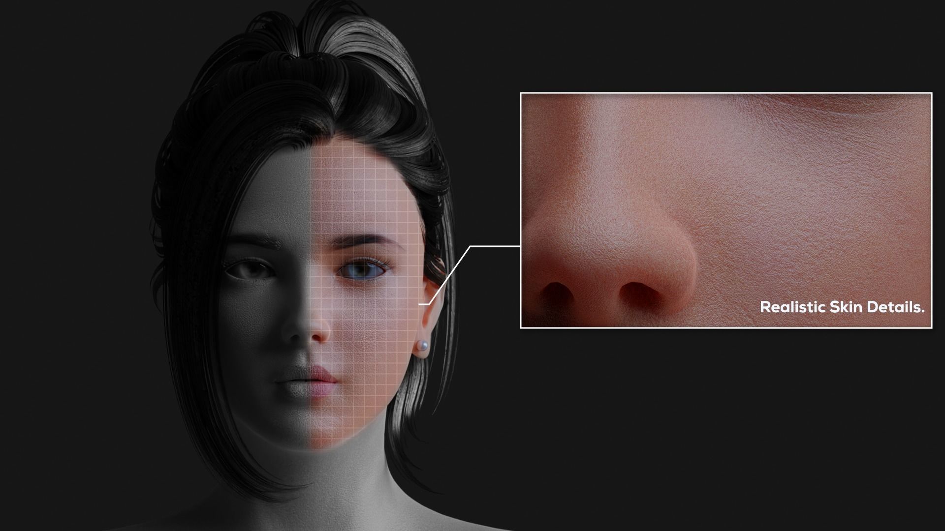 Realistic Sexy Girl Nude Rigged Low-poly 3D model_9