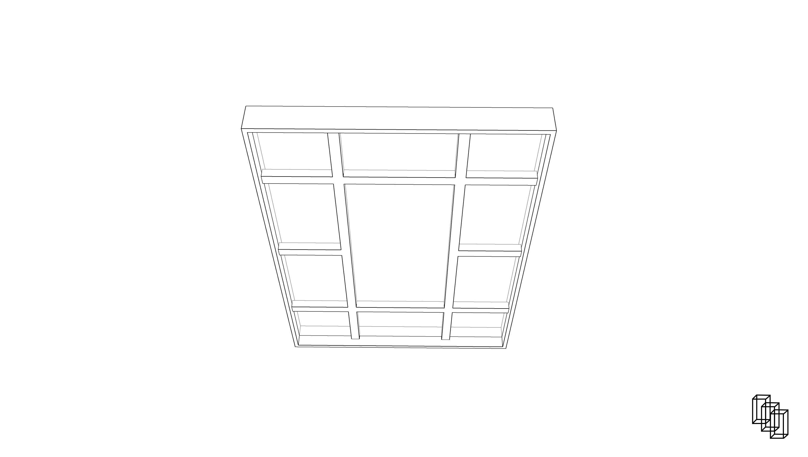 Window Low-poly 3D model_5