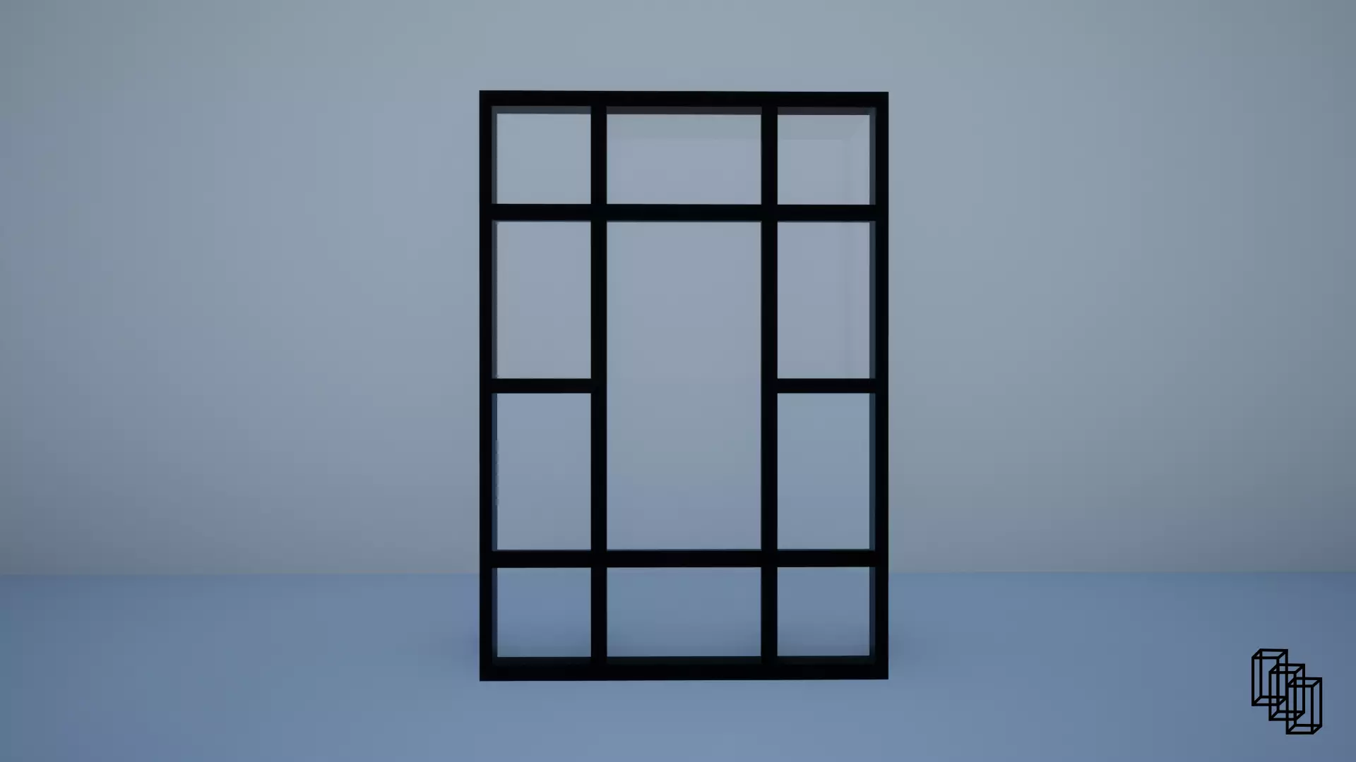 Window Low-poly 3D model_0
