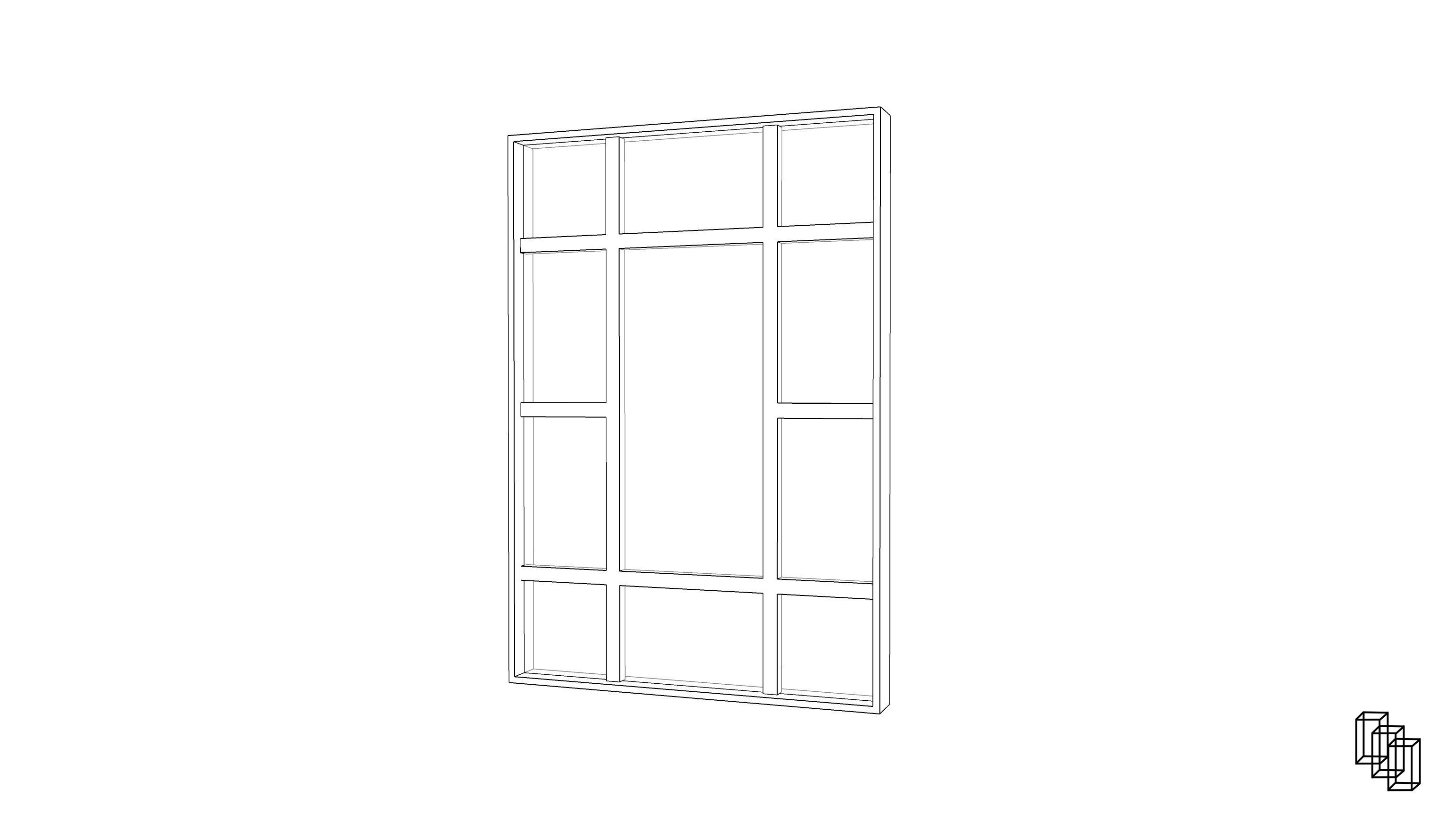 Window Low-poly 3D model_3