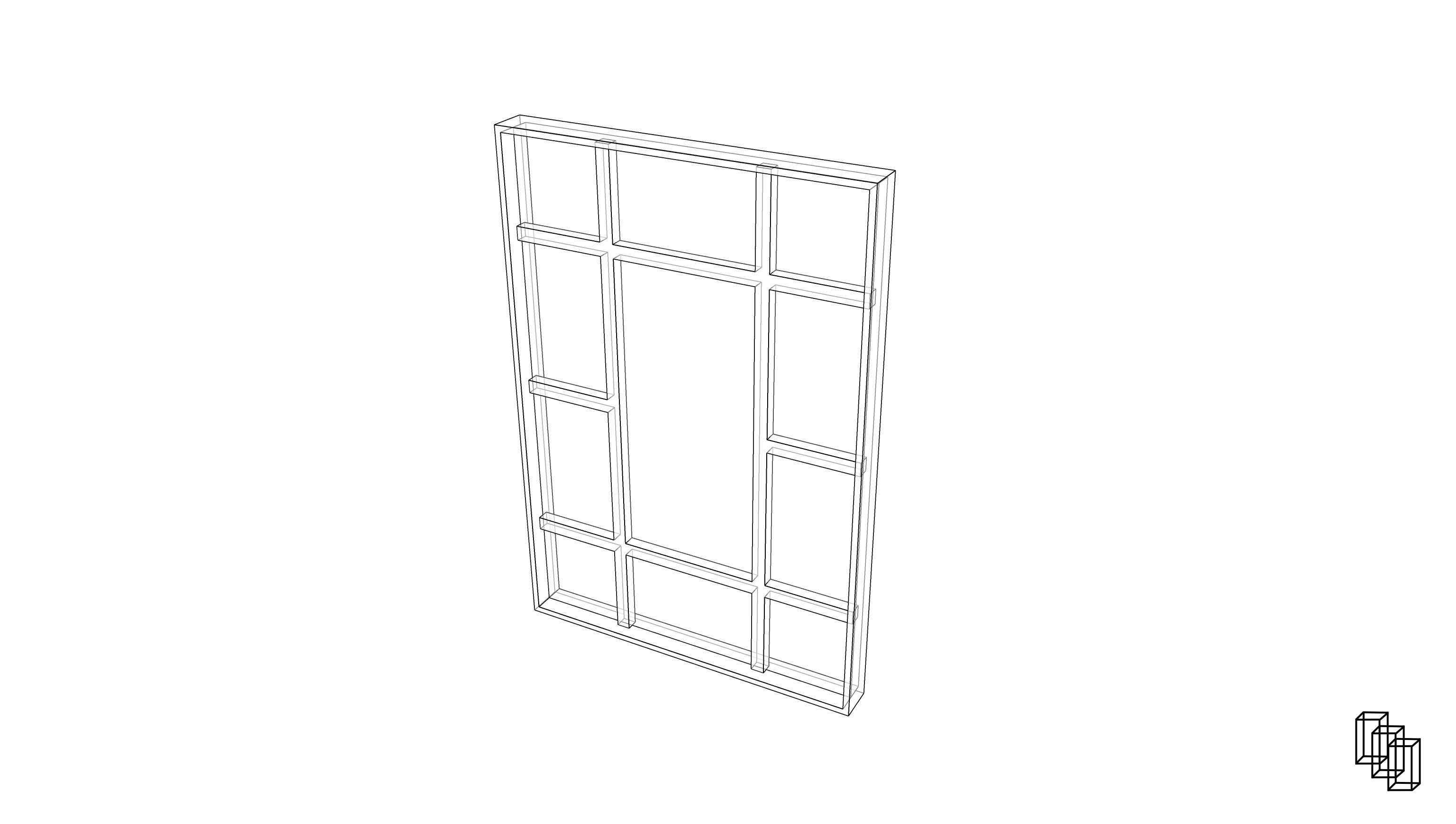 Window Low-poly 3D model_6