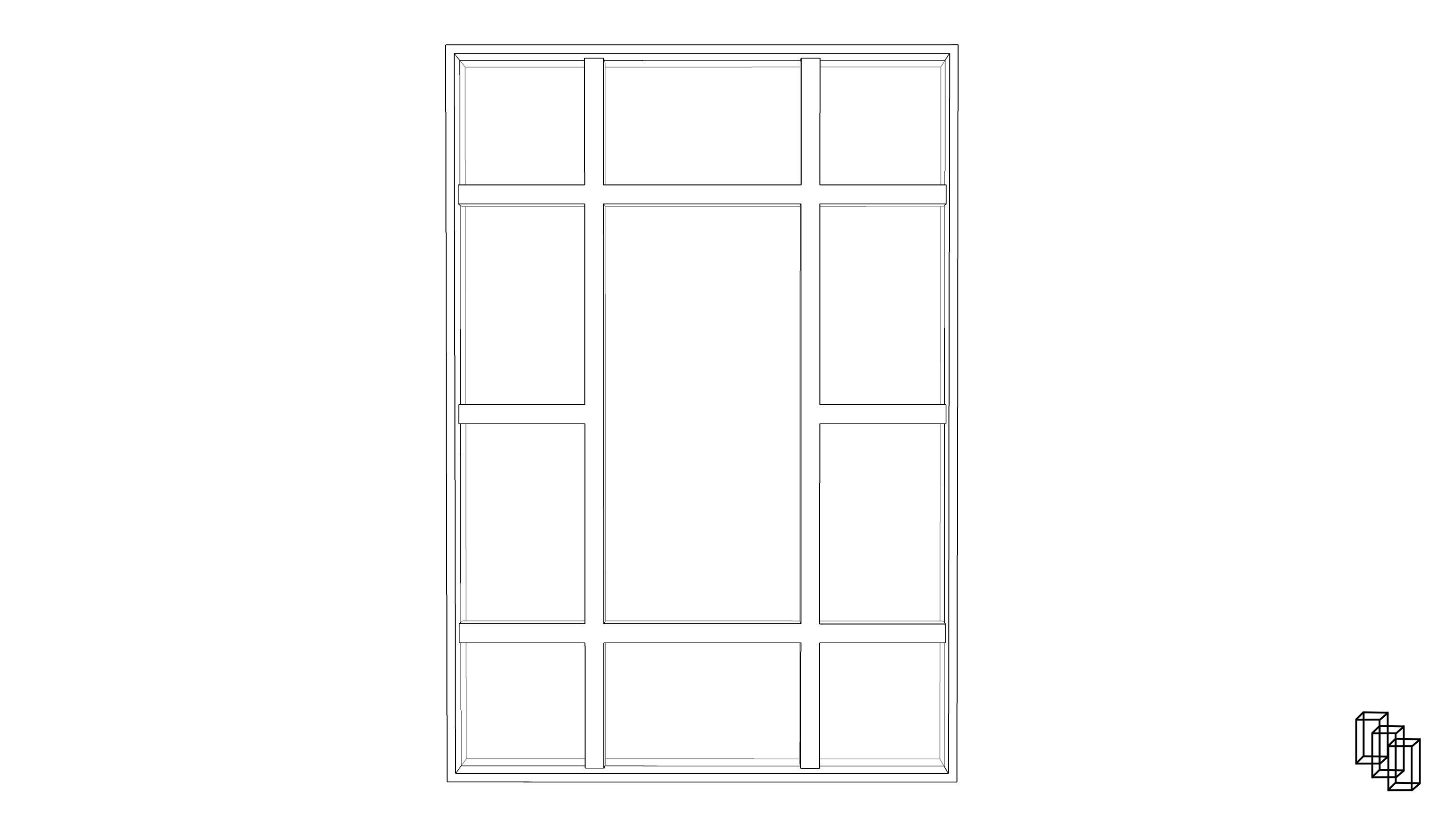 Window Low-poly 3D model_4