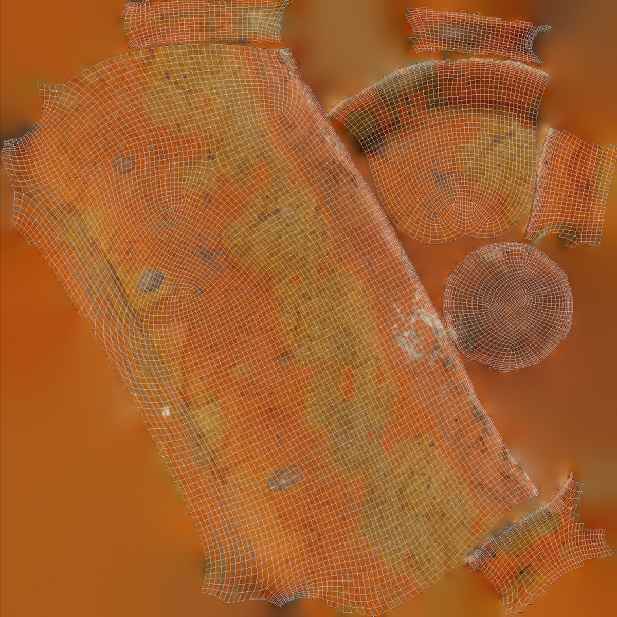 Old clay jug Low-poly 3D model_10