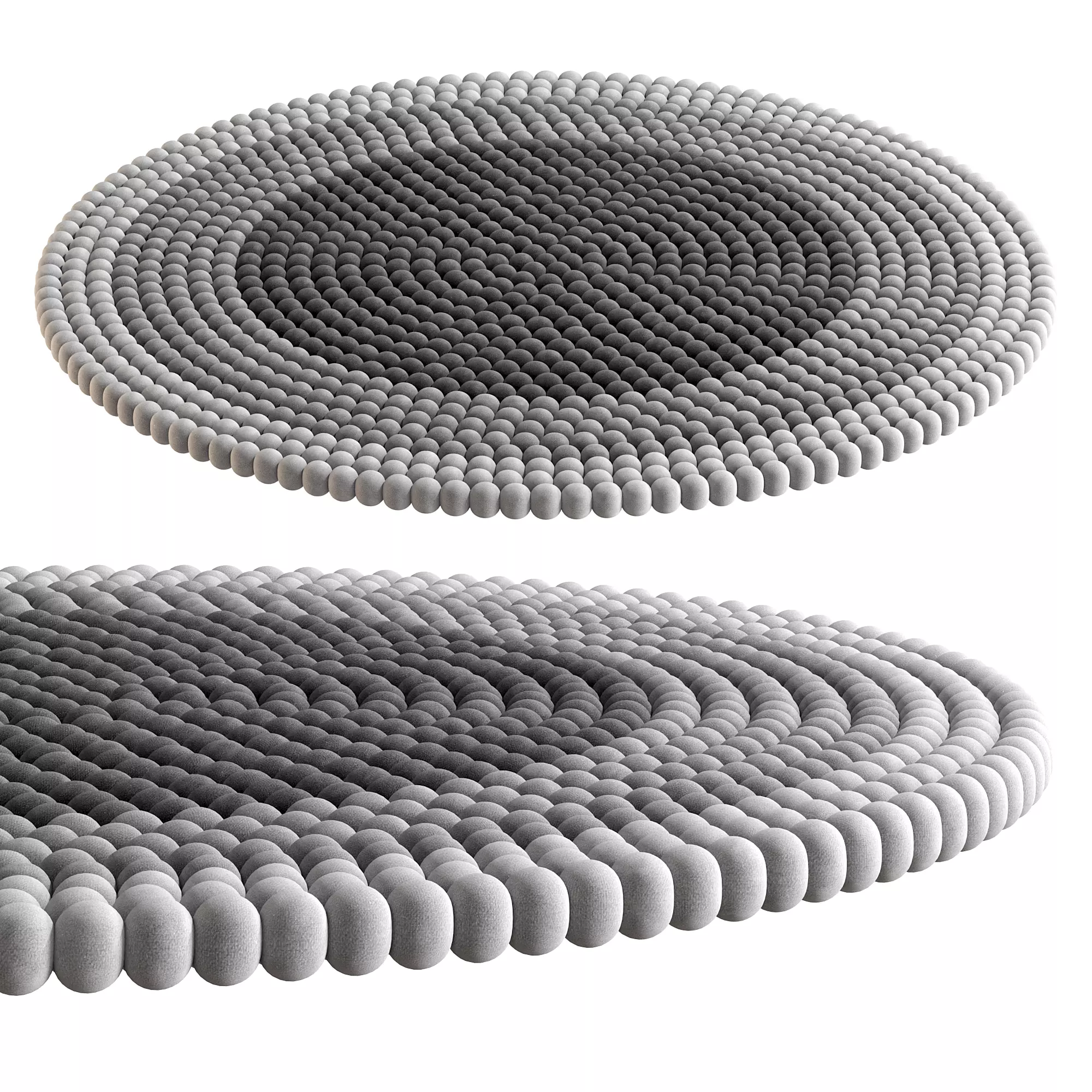 Round Rug  Low-poly 3D model_0