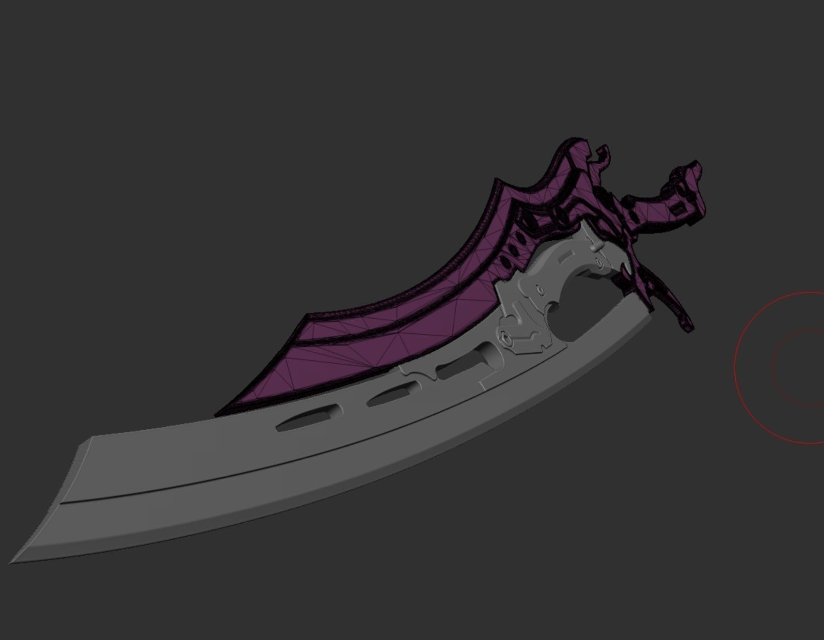 steampunk double folding sword  3D print model 3D print model_9