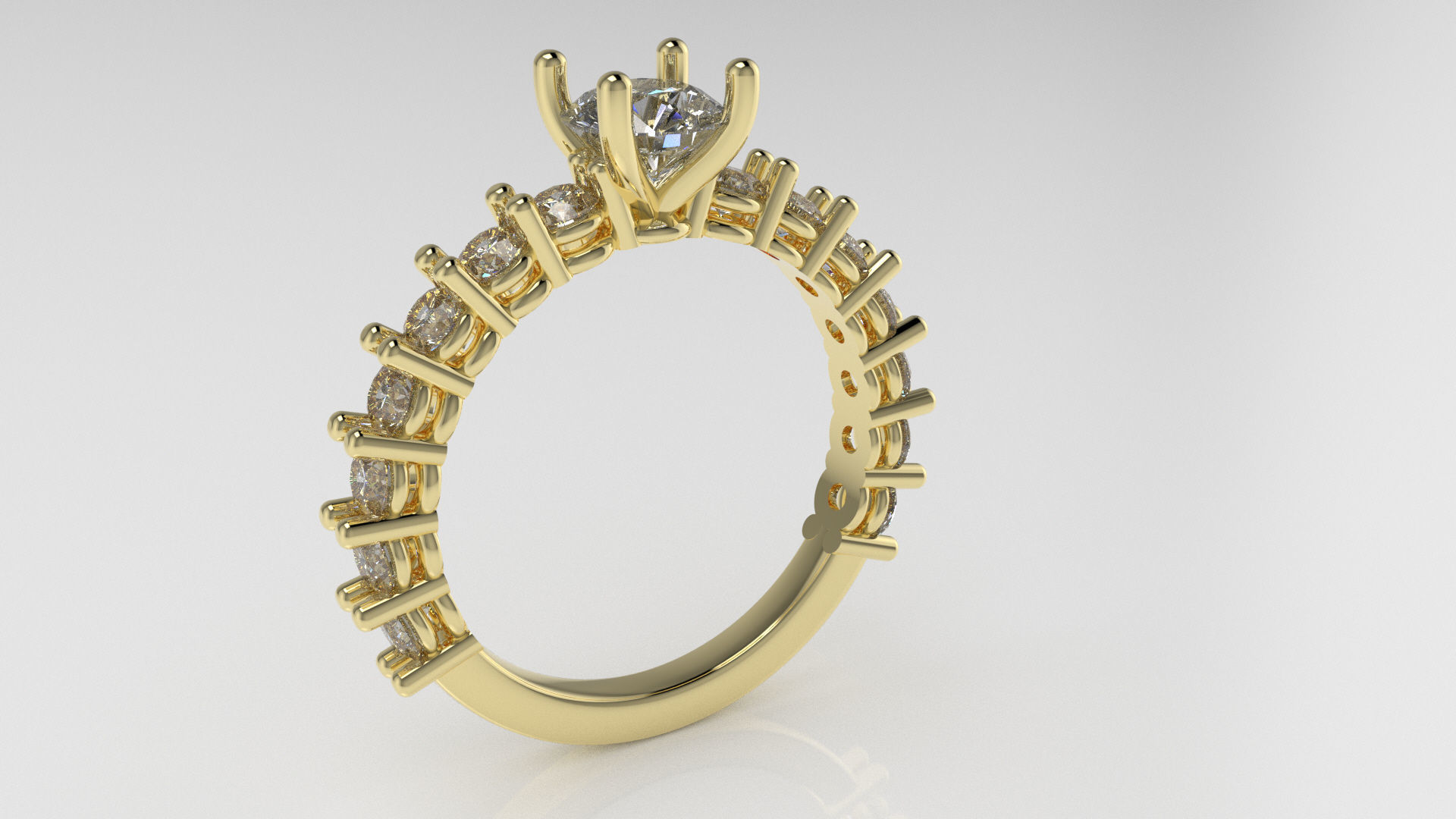 engagement wedding ring sets 9 pairs  bundle free adjusting  3D print model_56