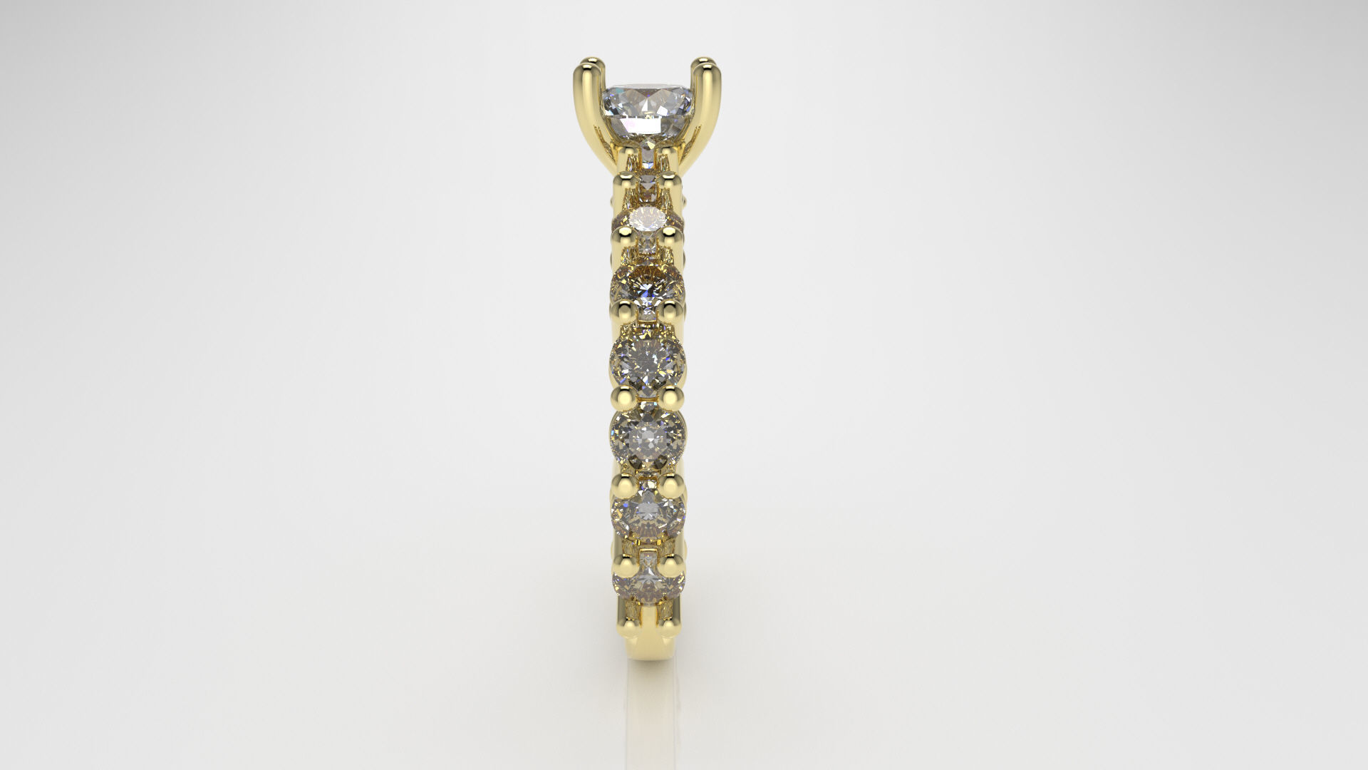 engagement wedding ring sets 9 pairs  bundle free adjusting  3D print model_34