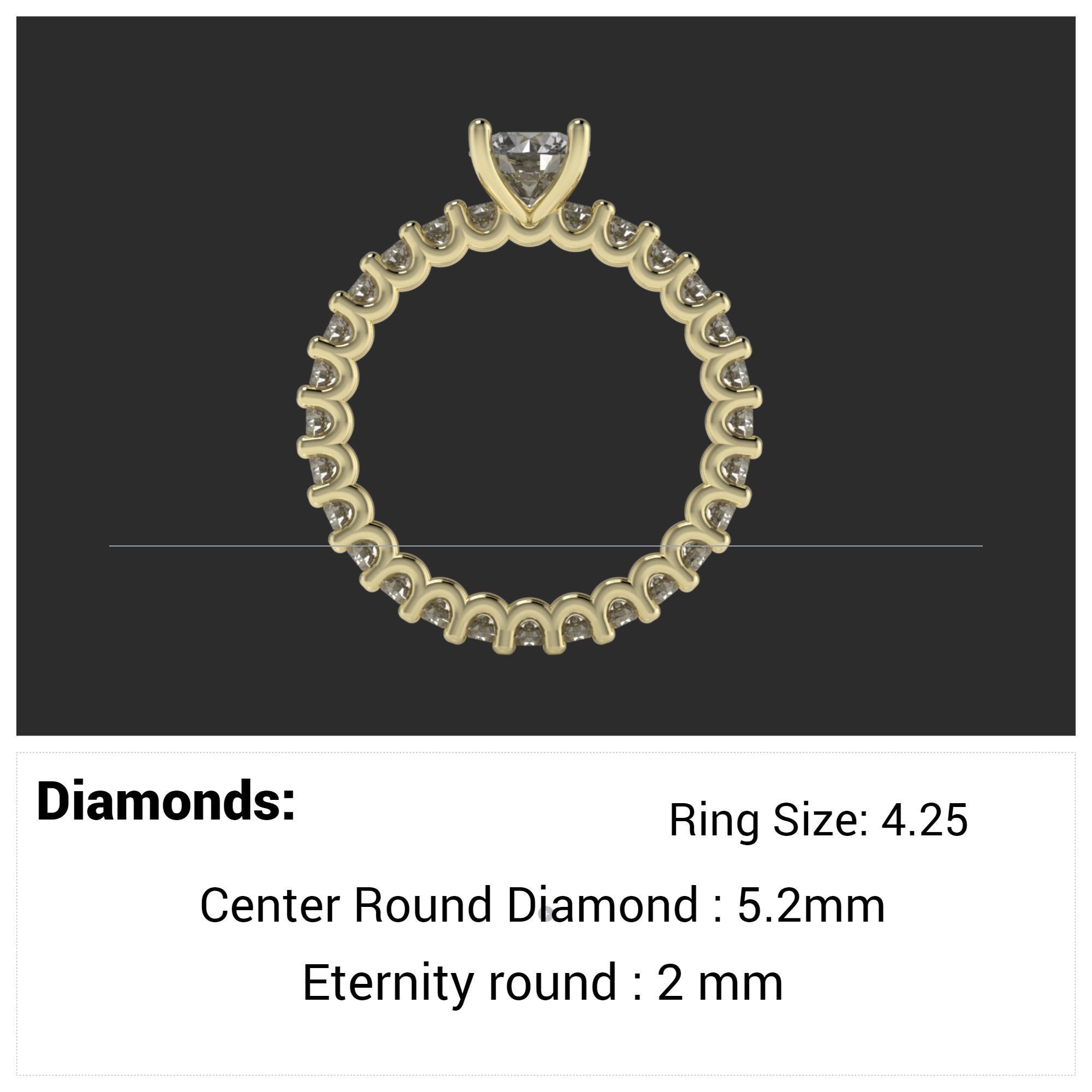 engagement wedding ring sets 9 pairs  bundle free adjusting  3D print model_4