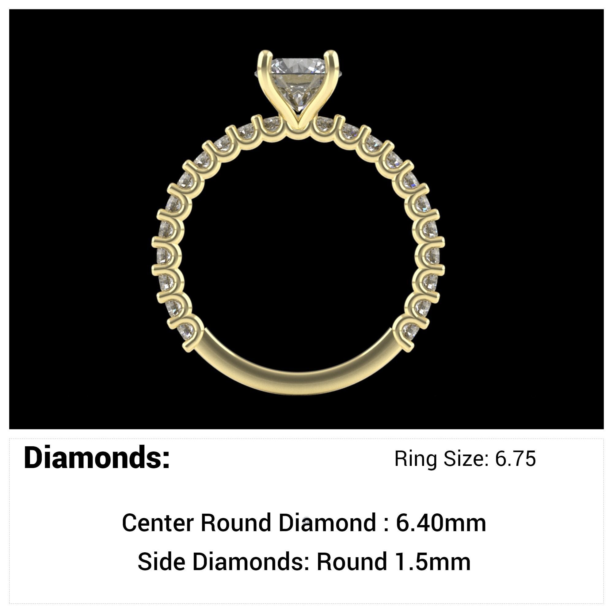 engagement wedding ring sets 9 pairs  bundle free adjusting  3D print model_6