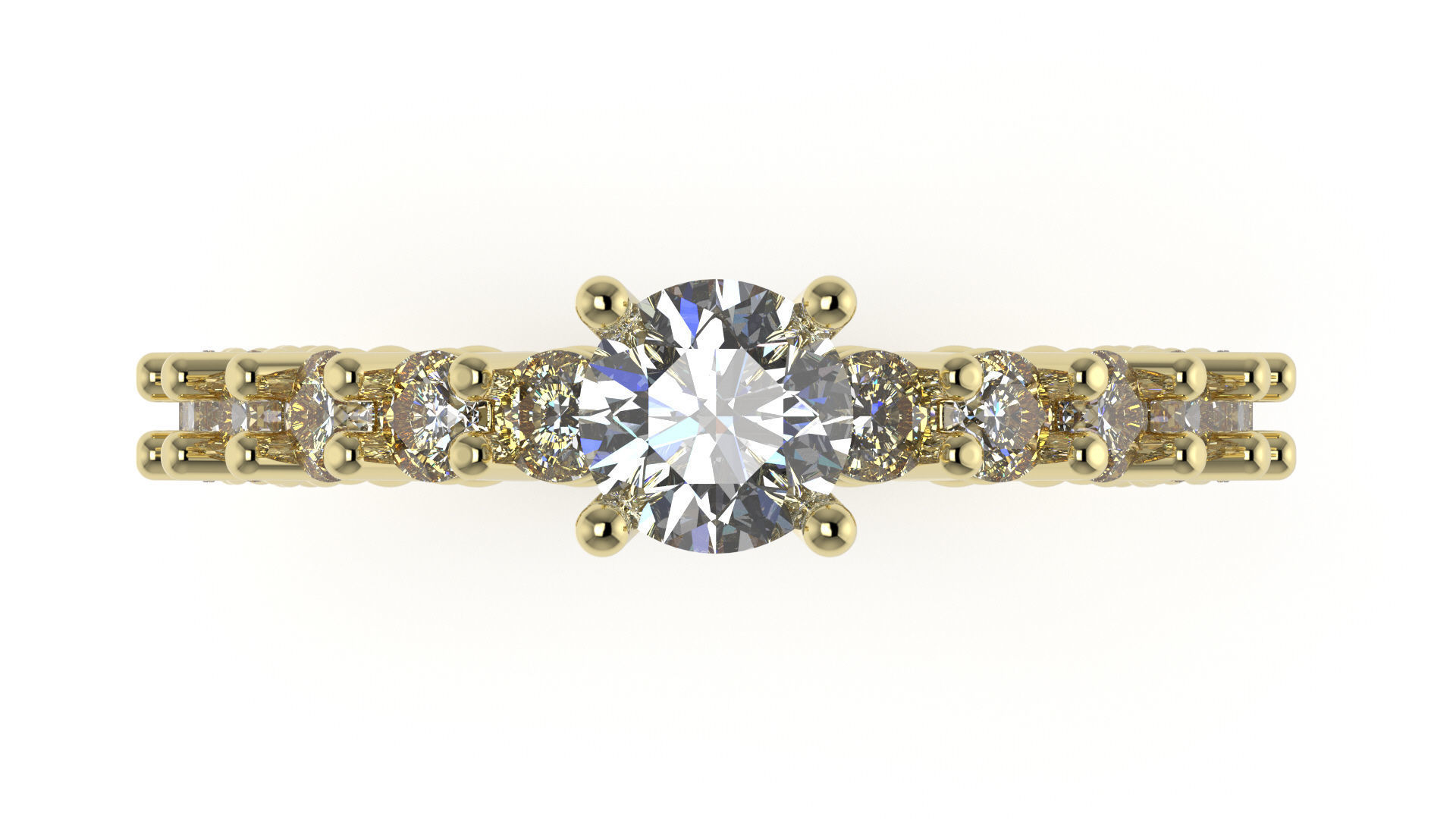 engagement wedding ring sets 9 pairs  bundle free adjusting  3D print model_55