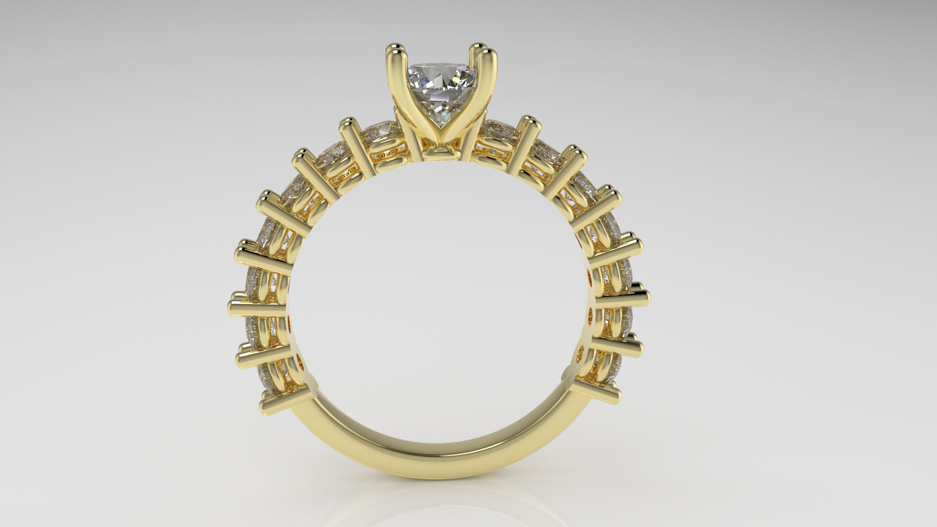 engagement wedding ring sets 9 pairs  bundle free adjusting  3D print model_57