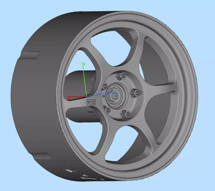 1 18 car wheel model  advan RG1 3D print model_0