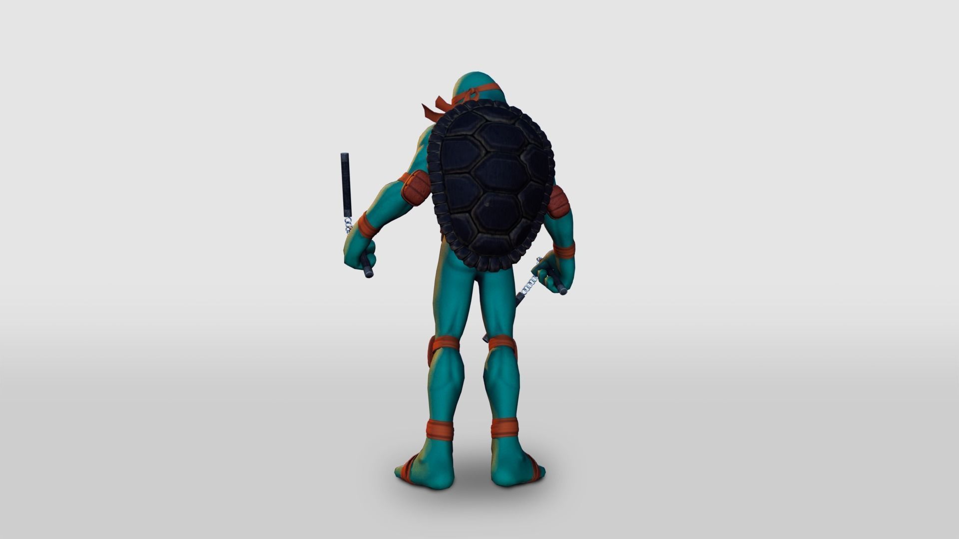 Michelangelo Ninja Turtle Low-poly 3D model_5