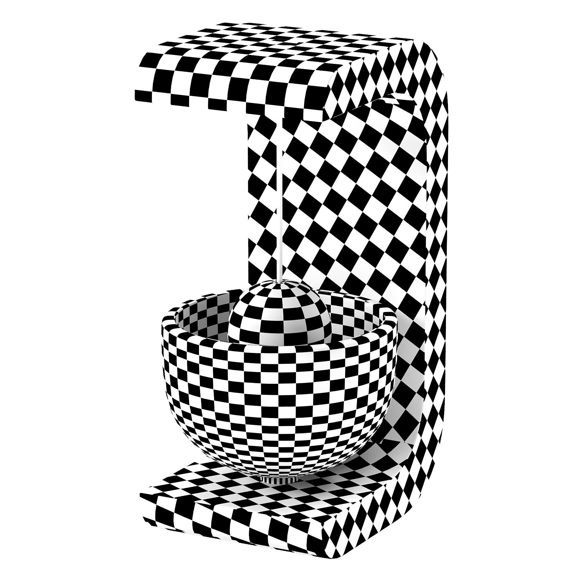 Forest Song Creative Wooden Door Bell 3D model_3