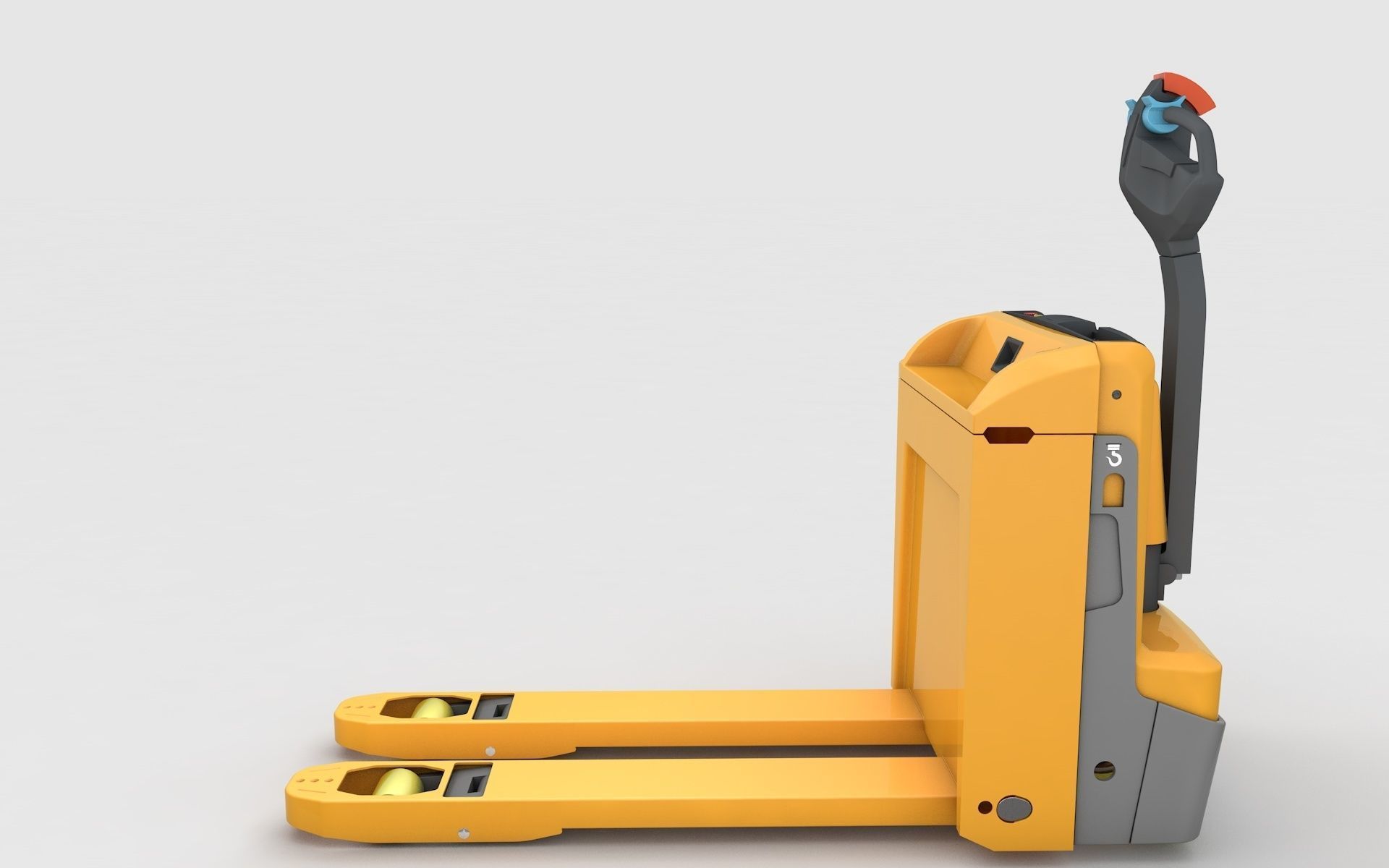 Electric Pallet Truck 3D model_3