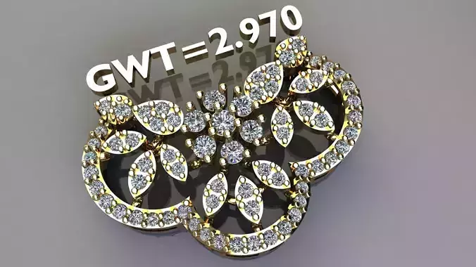 traditional jhumka 3D model