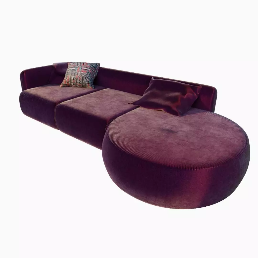 Sofa modern violet Free 3D model