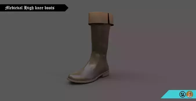 Medieval High Knee Boots - For Metahuman