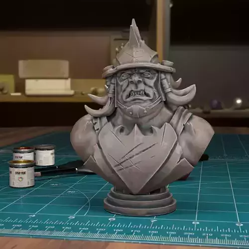 Orc Bust - Pre-Supported