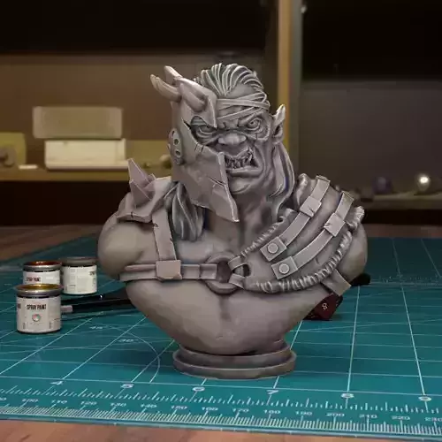 Orc Bust - Pre-Supported