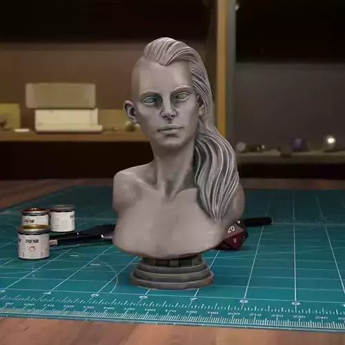 Side Lady Hair Bust - Pre-Supported