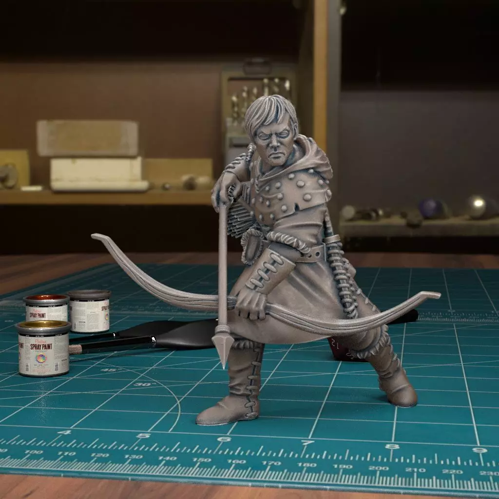 Male Bandit Archer - Pre-Supported 3D print model_0
