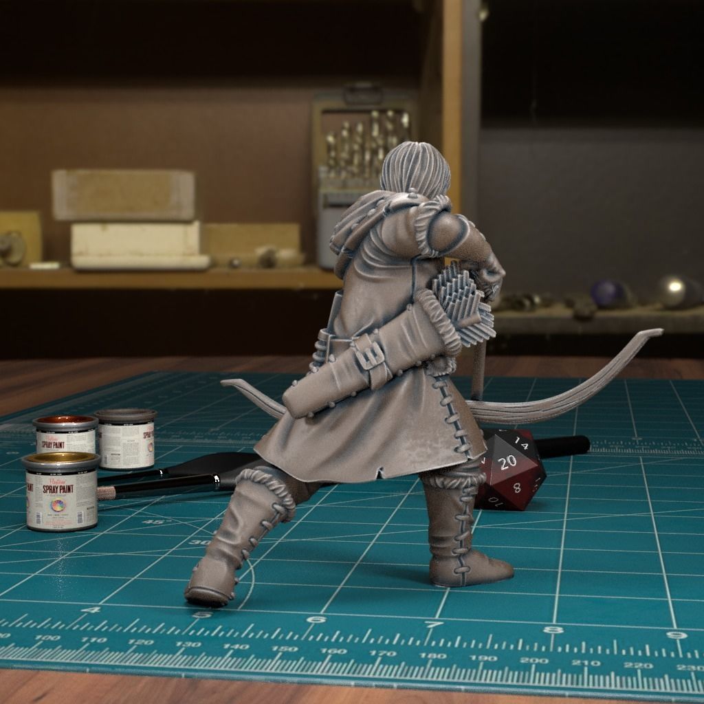 Male Bandit Archer - Pre-Supported 3D print model_2