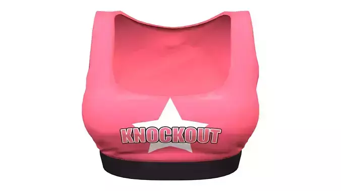 Female Hot Pink Tank Top Low-poly 3D model