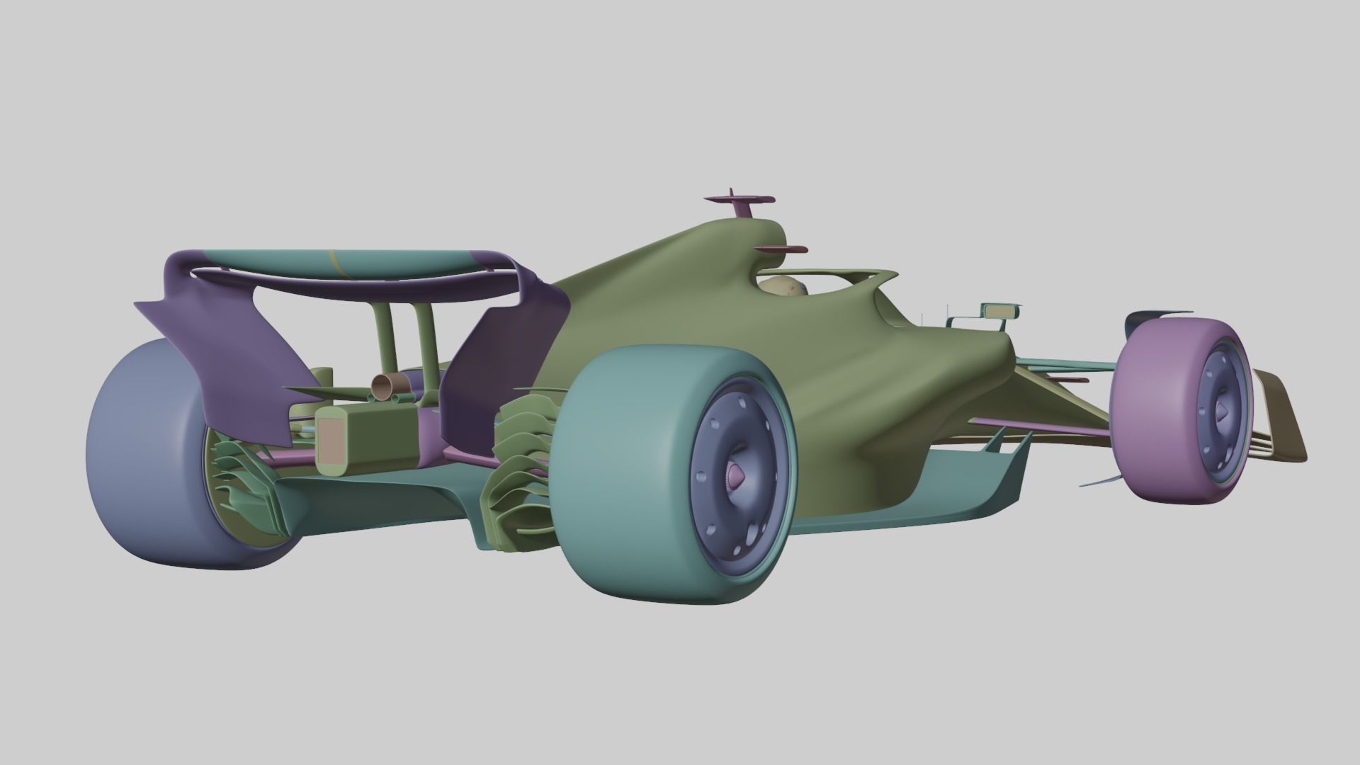F1 2022 Monopost Free 3D model_9