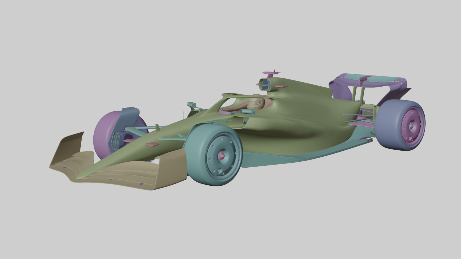 F1 2022 Monopost Free 3D model_8