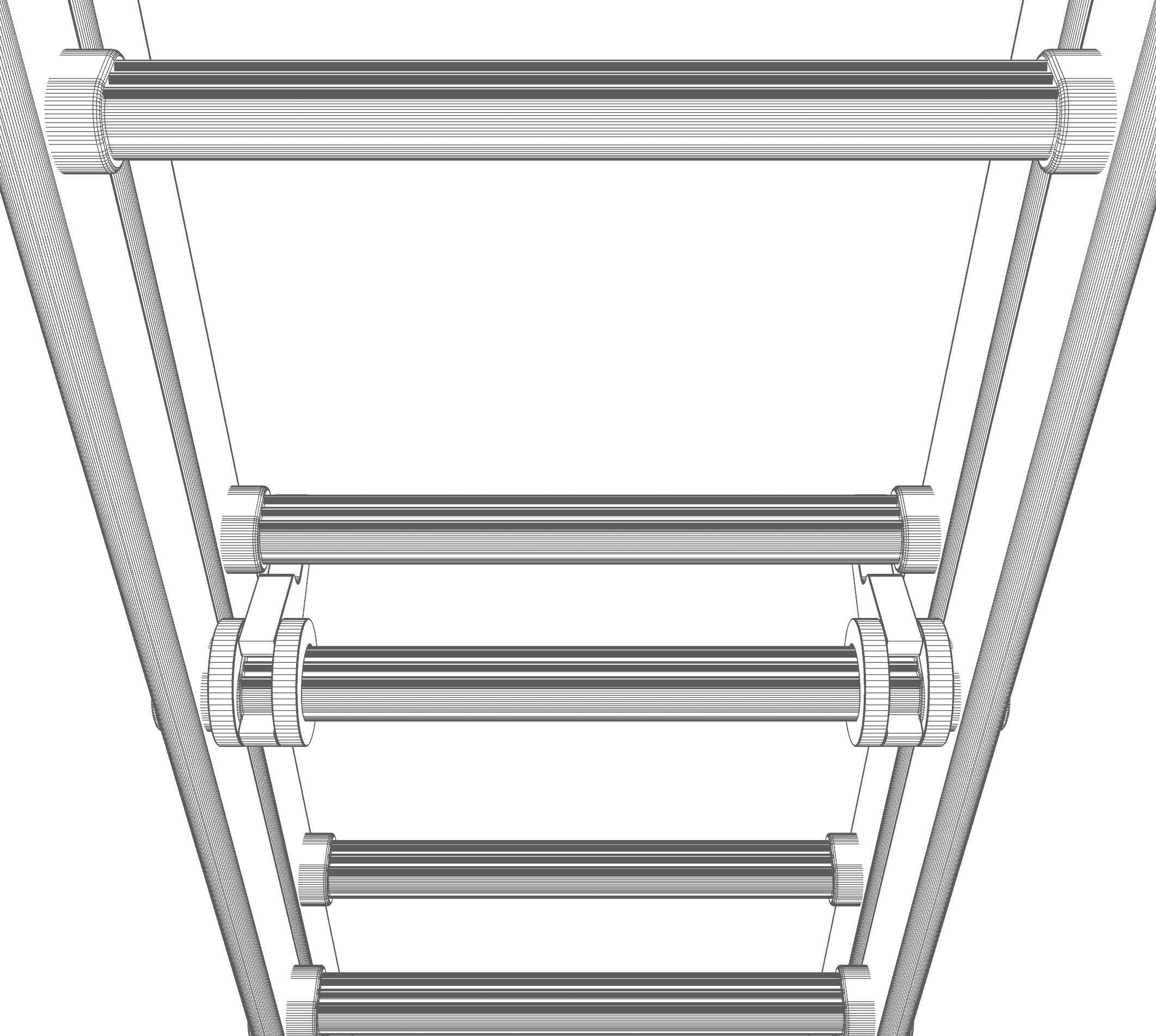 Extendable Work Step Ladder 3D model_12