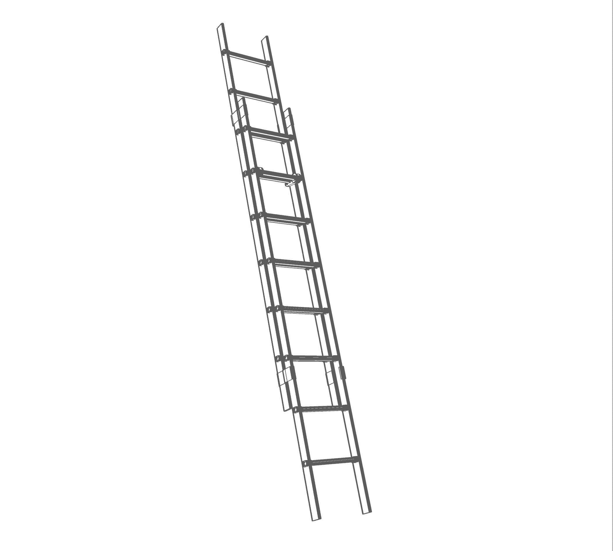 Extendable Work Step Ladder 3D model_8
