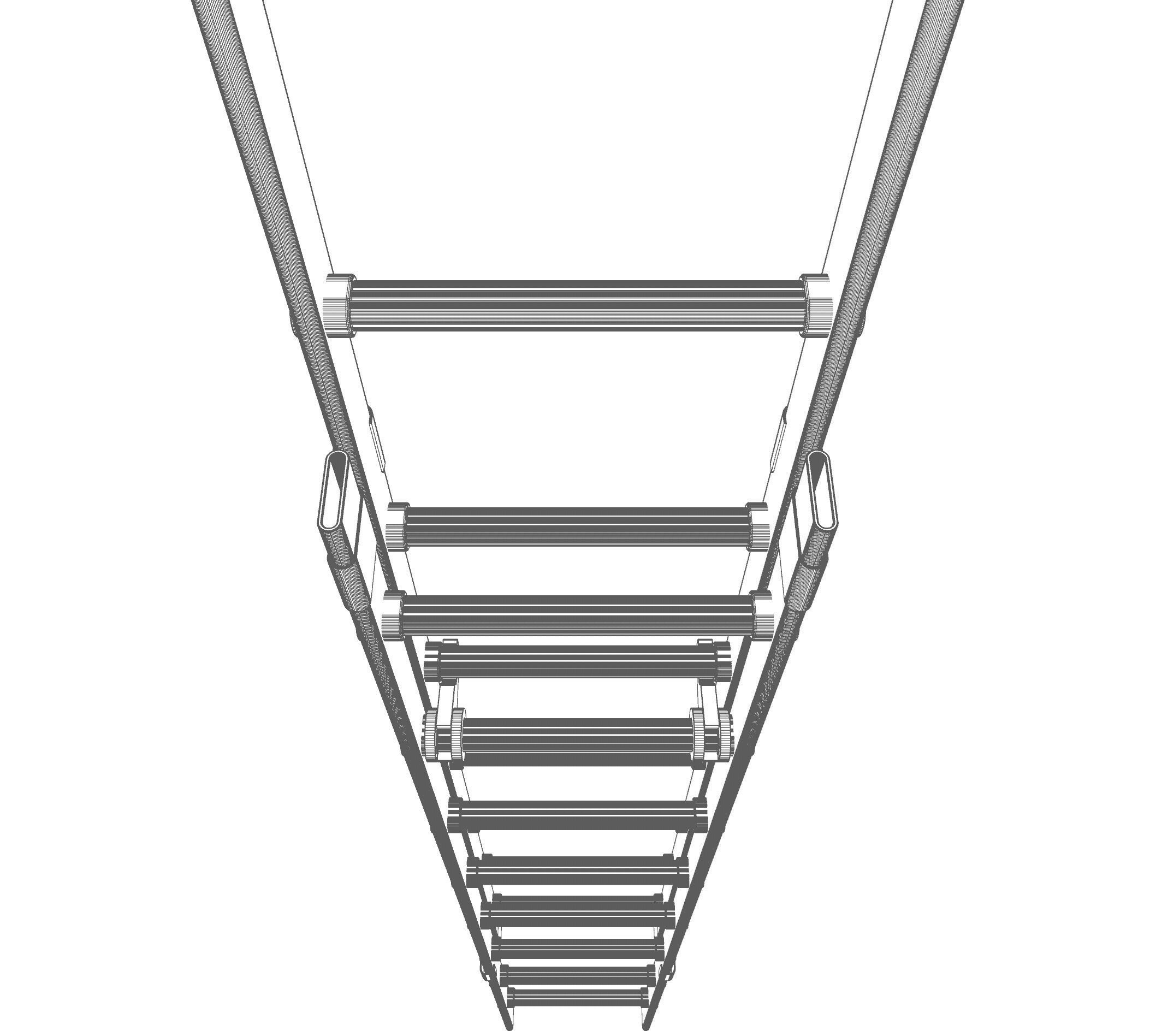 Extendable Work Step Ladder 3D model_10