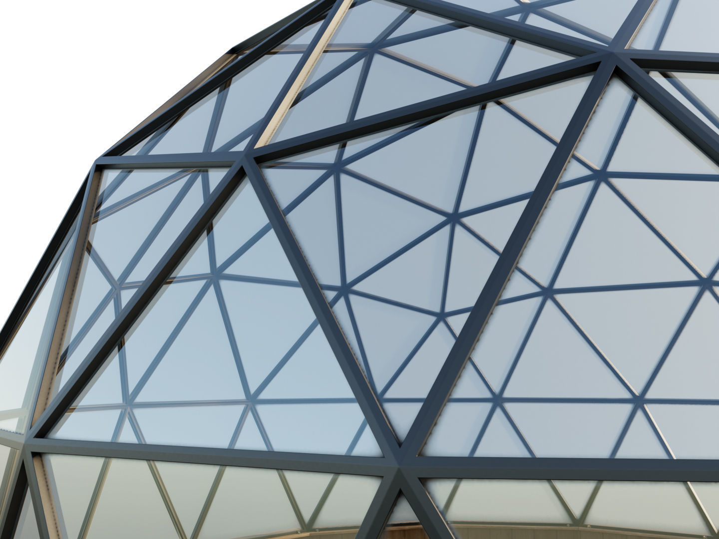 Geodesic dome Greenhouse 3D model_5