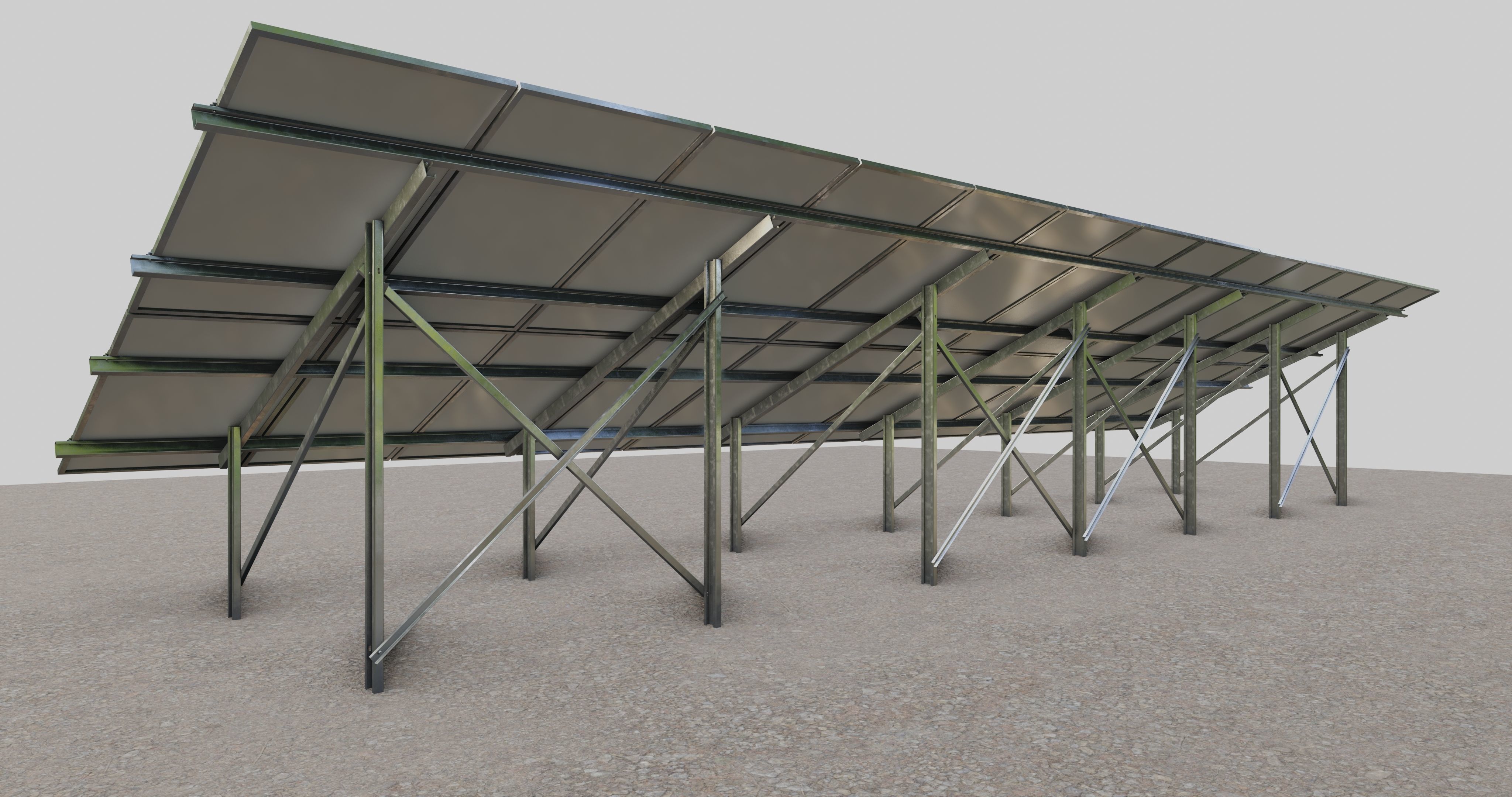 Solar Panel Steel Construction Type 5 3D model_3