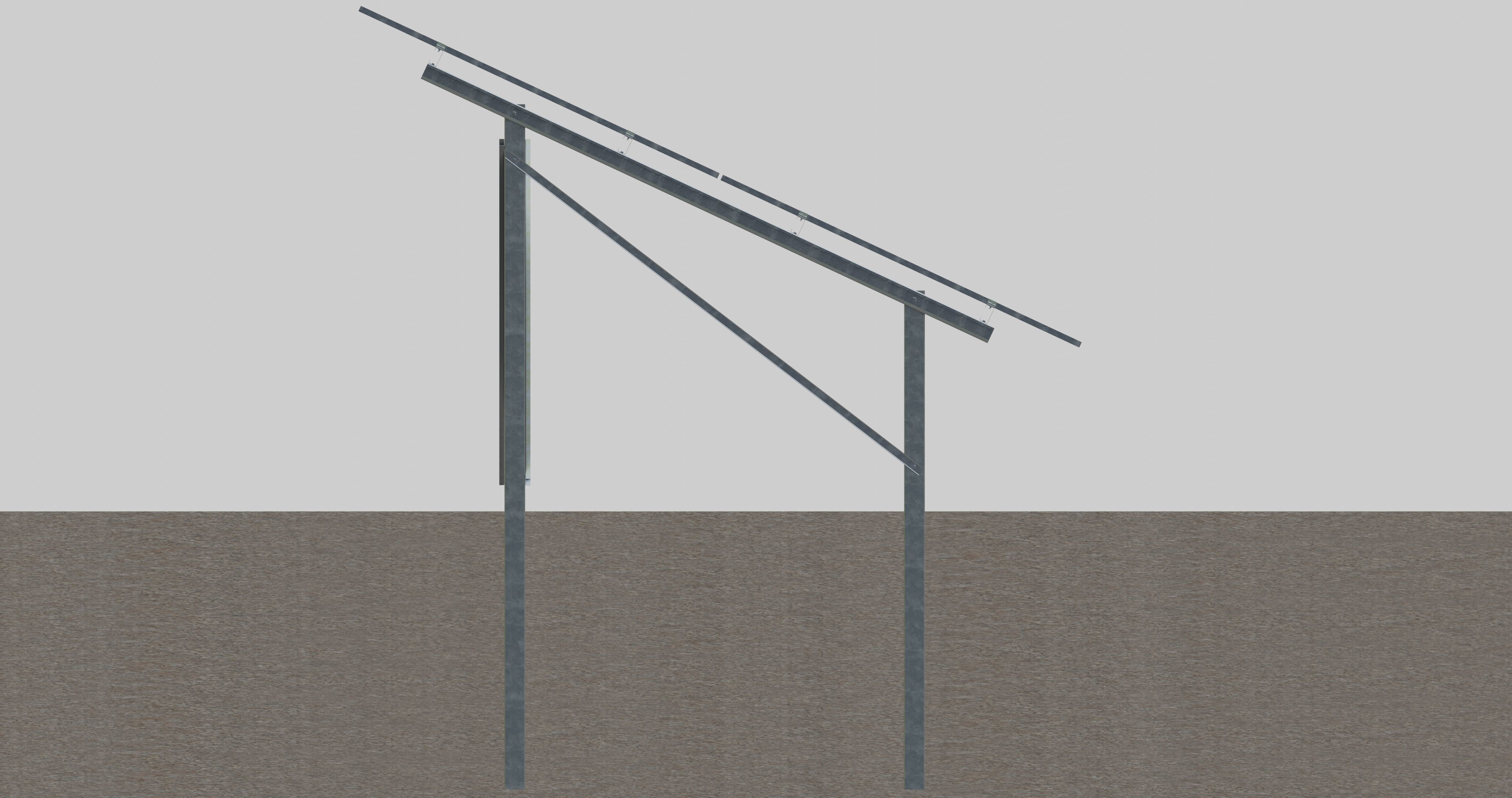 Solar Panel Steel Construction Type 5 3D model_6