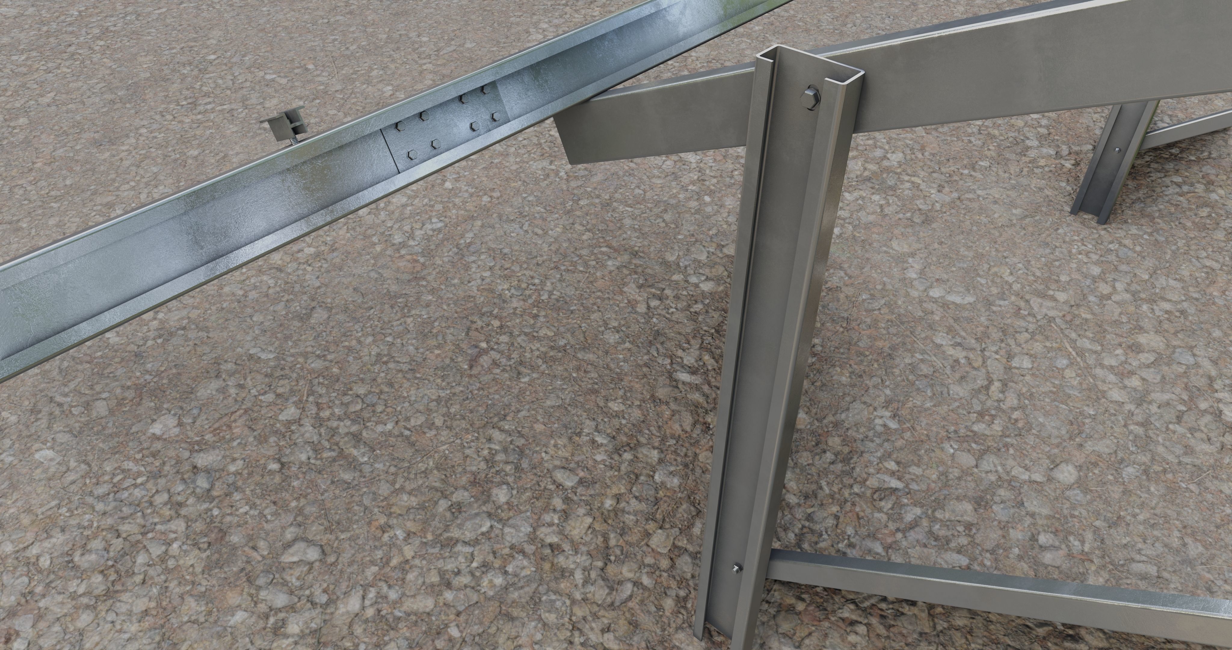 Solar Panel Steel Construction Type 5 3D model_18