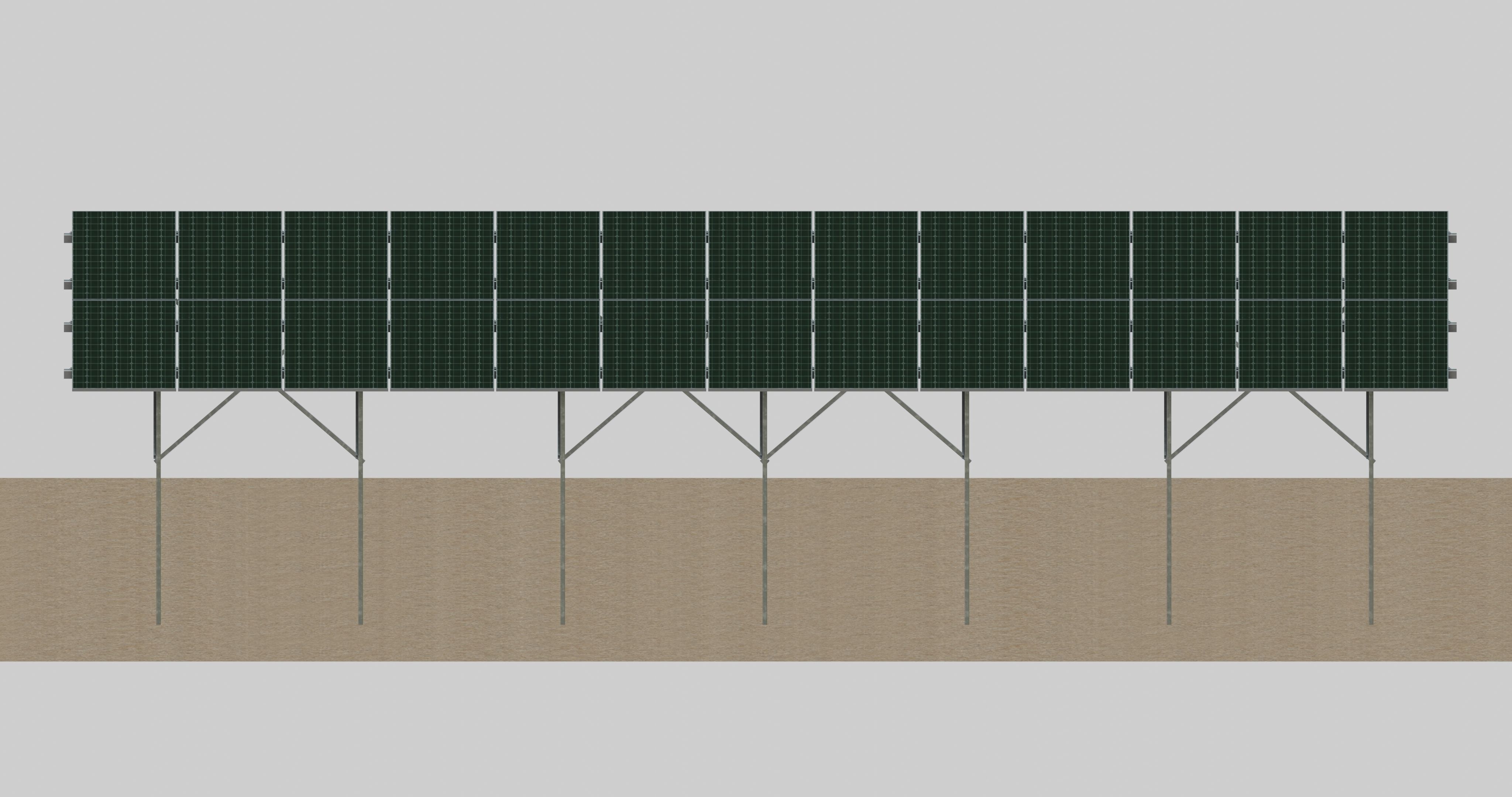 Solar Panel Steel Construction Type 5 3D model_5